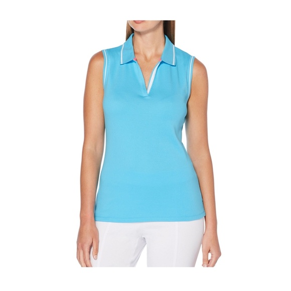 Rafaella Tops - Rafaella polo blue tank top